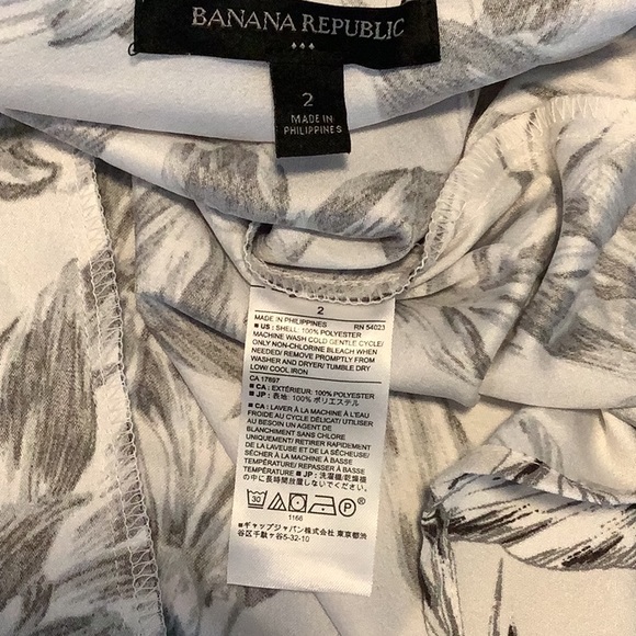 💥 Banana Republic one shoulder gray floral dress sz 2 - Picture 10 of 13